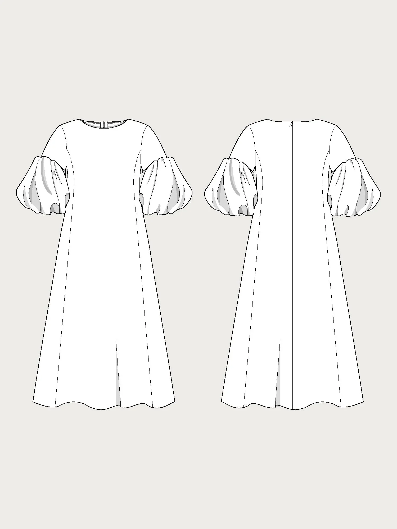 Balloon Sleeve Dress Pattern- The Assembly Line - Image 3